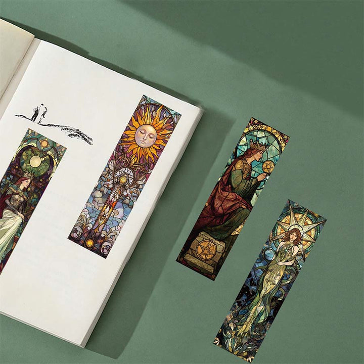 Marque-page en vitrail Olivenorma, motif arcanes du tarot - image 2