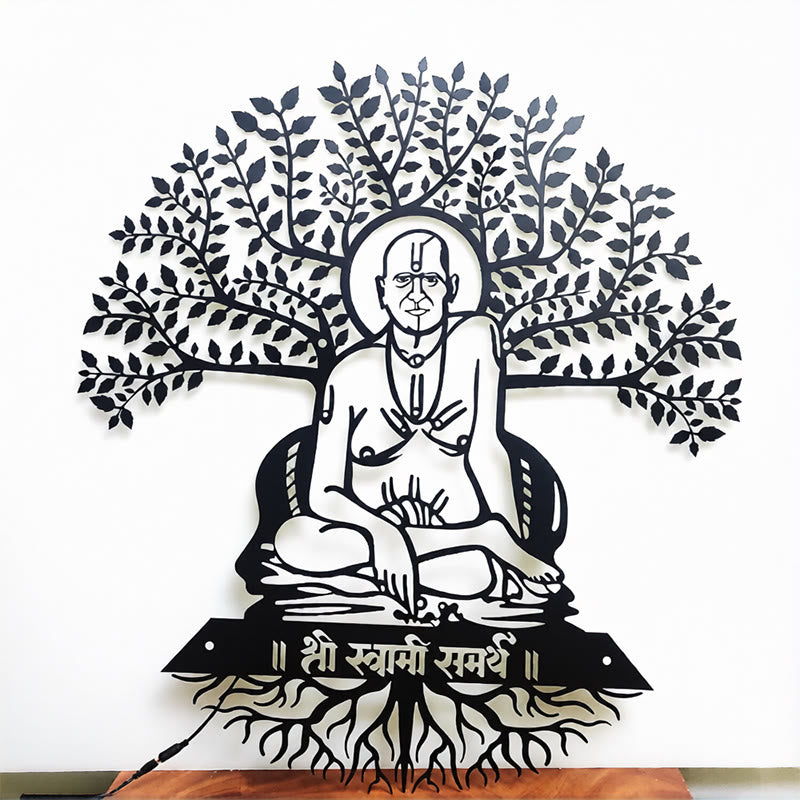 Décoration murale en métal Olivenorma Swami Samarth Banyan Tree - Arbre Swami - image 0
