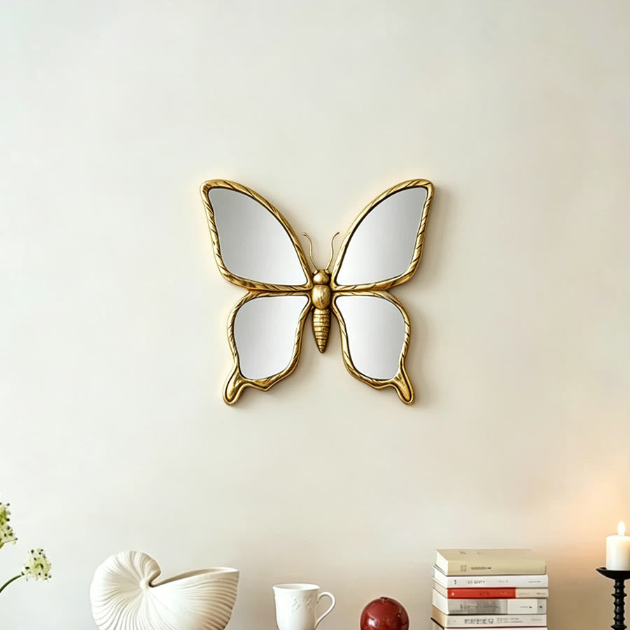Olivenorma Superbe décoration murale libellule pour la maison, style rétro, en résine dorée et verre. - image 14