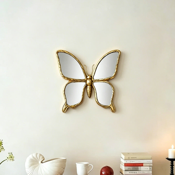 Olivenorma Superbe décoration murale libellule pour la maison, style rétro, en résine dorée et verre. - image 14