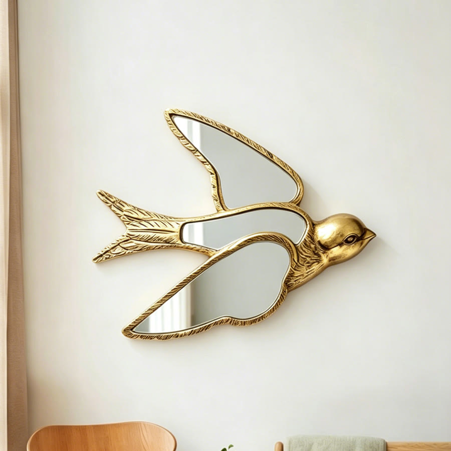 Olivenorma Superbe décoration murale libellule pour la maison, style rétro, en résine dorée et verre. - image 24