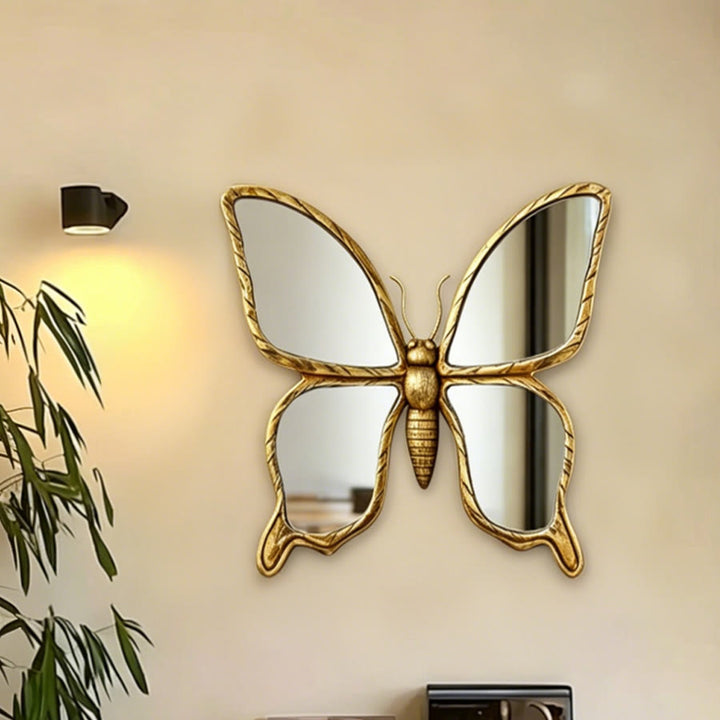 Olivenorma Superbe décoration murale libellule pour la maison, style rétro, en résine dorée et verre. - image 16