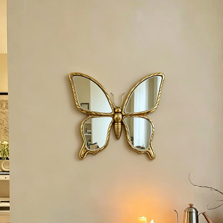 Olivenorma Superbe décoration murale libellule pour la maison, style rétro, en résine dorée et verre. - image 15