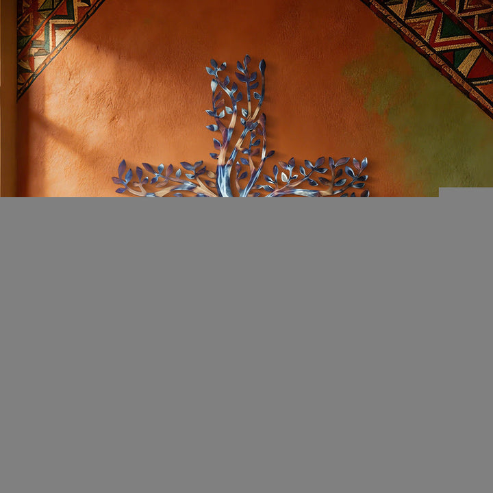 Olivenorma Décoration murale en métal (1 pièce) représentant une croix Arbre de Vie - image 2