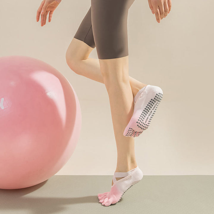 Chaussettes de yoga Olivenorma pour femmes, avec orteils séparés, paume intégrale, antidérapantes, résistantes aux chocs, respirantes et flexibles, idéales pour la salle de sport en intérieur. - image 6