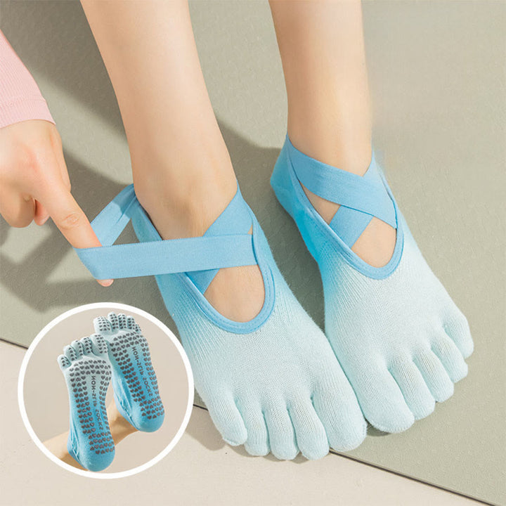 Chaussettes de yoga Olivenorma pour femmes, avec orteils séparés, paume intégrale, antidérapantes, résistantes aux chocs, respirantes et flexibles, idéales pour la salle de sport en intérieur. - image 10