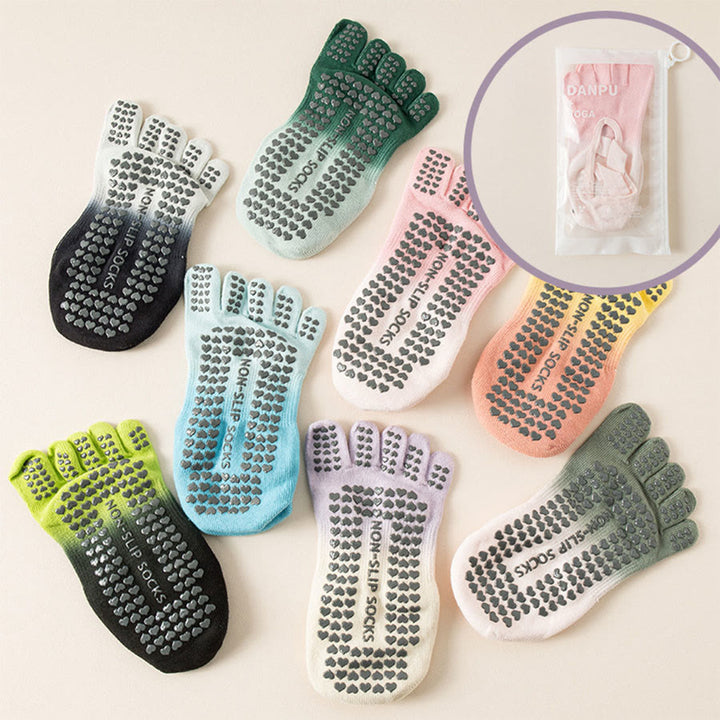 Chaussettes de yoga Olivenorma pour femmes, avec orteils séparés, paume intégrale, antidérapantes, résistantes aux chocs, respirantes et flexibles, idéales pour la salle de sport en intérieur. - image 2