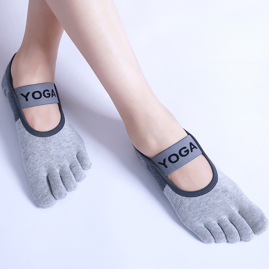 Chaussettes de yoga Olivenorma Premium tricotées à cinq doigts, antidérapantes, avec semelle en silicone, offrant un bon maintien et une excellente respirabilité. Idéales pour le sport en intérieur et les entraînements. Confortables et flexibles. - image 12