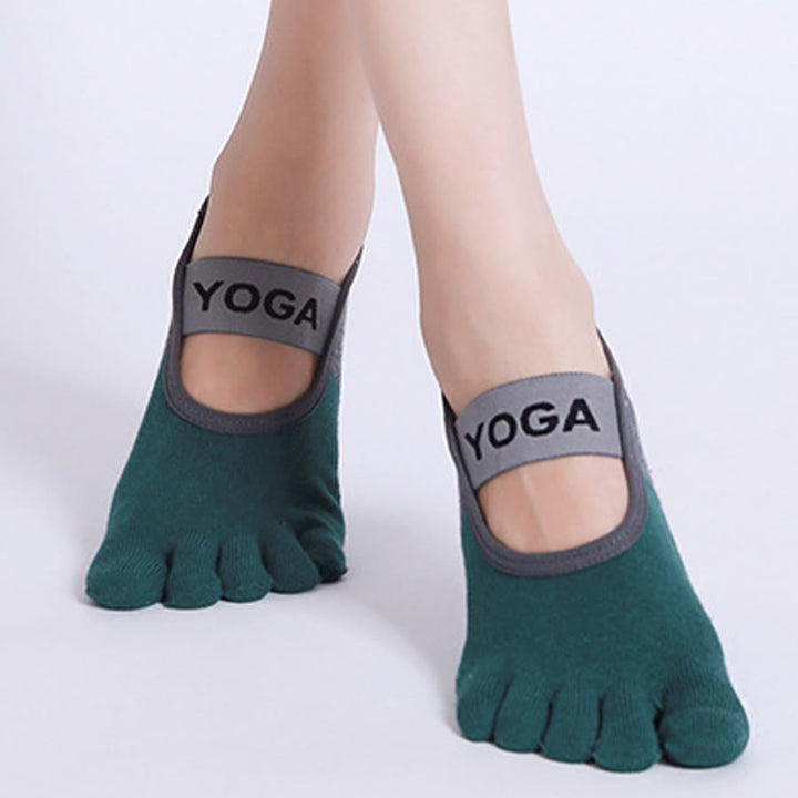 Chaussettes de yoga Olivenorma Premium tricotées à cinq doigts, antidérapantes, avec semelle en silicone, offrant un bon maintien et une excellente respirabilité. Idéales pour le sport en intérieur et les entraînements. Confortables et flexibles. - image 7