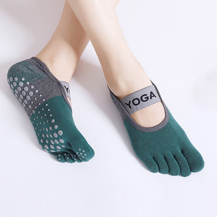Chaussettes de yoga Olivenorma Premium tricotées à cinq doigts, antidérapantes, avec semelle en silicone, offrant un bon maintien et une excellente respirabilité. Idéales pour le sport en intérieur et les entraînements. Confortables et flexibles. - image 8