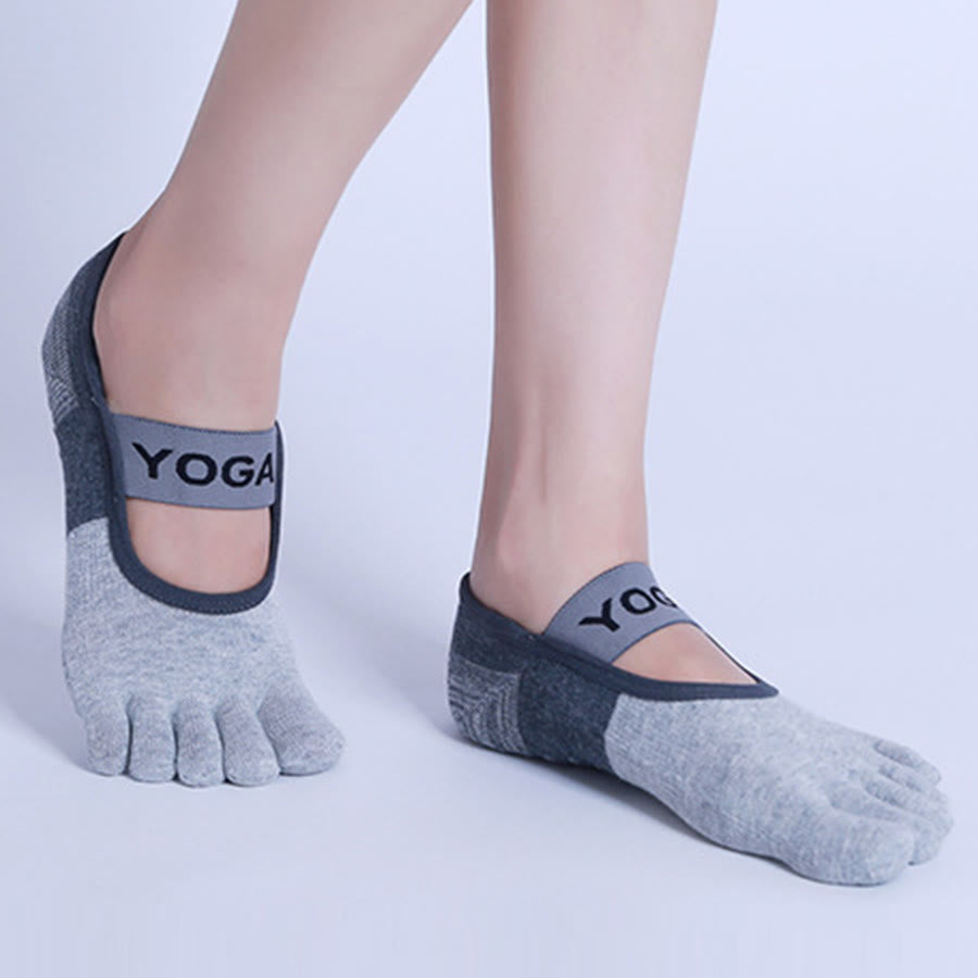 Chaussettes de yoga Olivenorma Premium tricotées à cinq doigts, antidérapantes, avec semelle en silicone, offrant un bon maintien et une excellente respirabilité. Idéales pour le sport en intérieur et les entraînements. Confortables et flexibles. - image 11