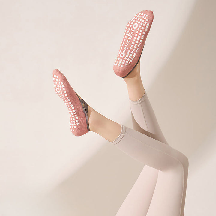 Chaussettes de yoga Olivenorma pour femmes, douces et agréables au toucher, en maille adhérente, antidérapantes et résistantes aux chocs, pour l'entraînement multi-activités. - Rose pêche tendre - 10 paires - image 10