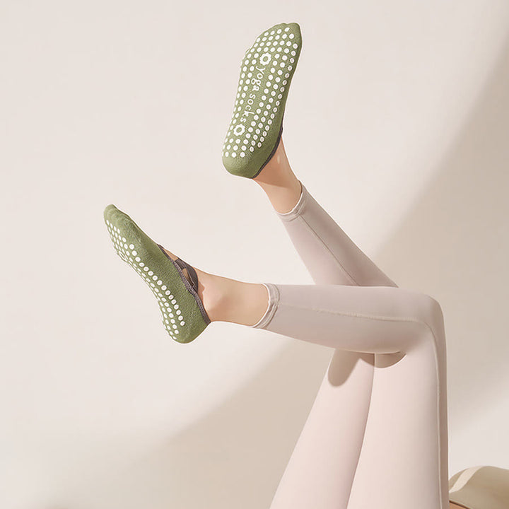 Chaussettes de yoga Olivenorma pour femmes, douces et agréables au toucher, en maille adhérente, antidérapantes et résistantes aux chocs, pour l'entraînement multi-activités. - Vert menthe - 10 paires - image 20