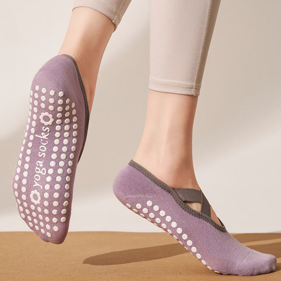 Chaussettes de yoga Olivenorma pour femmes, douces et agréables au toucher, en maille adhérente, antidérapantes et résistantes aux chocs, pour l'entraînement multi-activités. - image 5