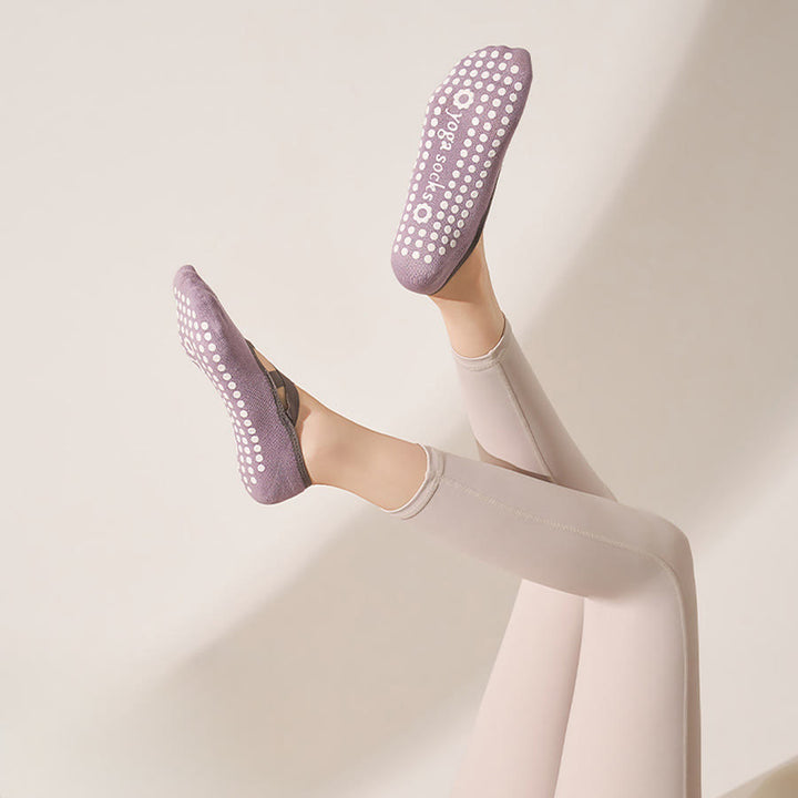 Chaussettes de yoga Olivenorma pour femmes, douces et agréables au toucher, en maille adhérente, antidérapantes et résistantes aux chocs, pour l'entraînement multi-activités. - Violet lavande - 10 paires - image 1