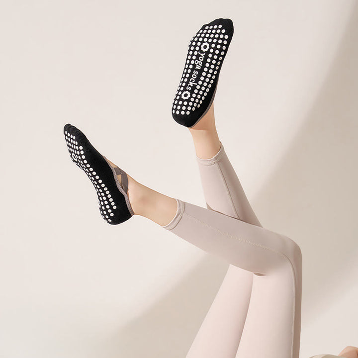 Chaussettes de yoga Olivenorma pour femmes, douces et agréables au toucher, en maille adhérente, antidérapantes et résistantes aux chocs, pour l'entraînement multi-activités. - Noir d'obsidienne - 10 paires - image 12