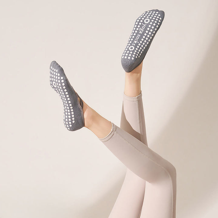 Chaussettes de yoga Olivenorma pour femmes, douces et agréables au toucher, en maille adhérente, antidérapantes et résistantes aux chocs, pour l'entraînement multi-activités. - Gris-bleu brumeux - 10 paires - image 14