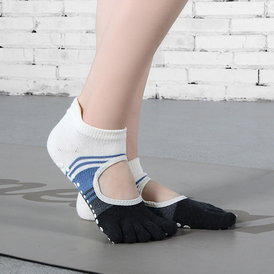 Chaussettes de yoga Olivenorma à cinq orteils, double conception, antidérapantes, en silicone, résistantes aux chocs et confortables, pour femmes, idéales pour la salle de sport et le yoga en intérieur. - image 17