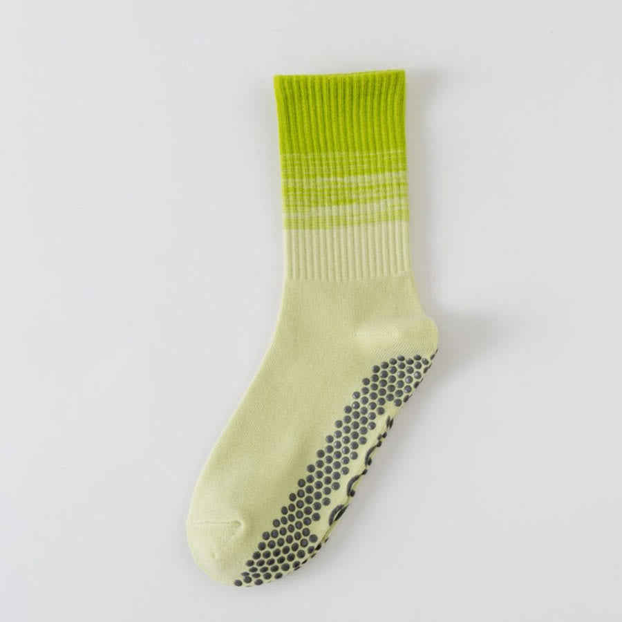 Chaussettes de yoga Olivenorma mi-mollet haute élasticité, antidérapantes, à picots en silicone, résistantes aux chocs et offrant un bon maintien de l'équilibre. - Vert de germe tendre - 10 paires - image 11