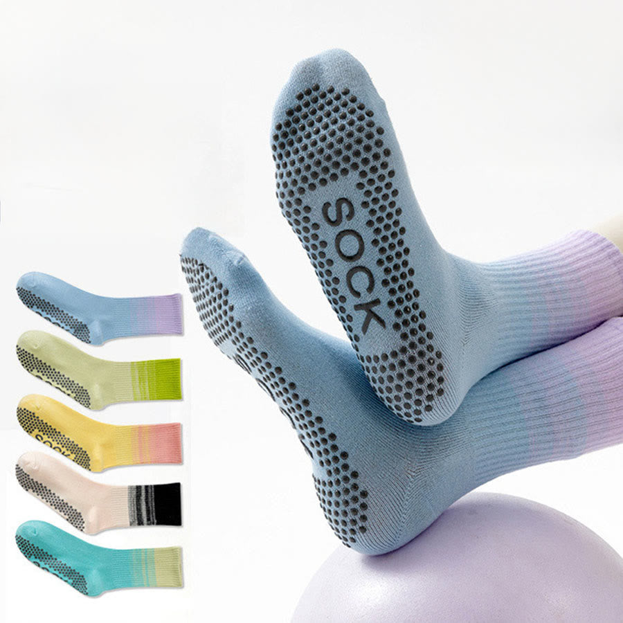 Chaussettes de yoga Olivenorma mi-mollet haute élasticité, antidérapantes, à picots en silicone, résistantes aux chocs et offrant un bon maintien de l'équilibre. - image 0