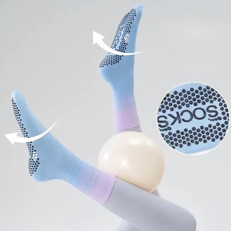 Chaussettes de yoga Olivenorma mi-mollet haute élasticité, antidérapantes, à picots en silicone, résistantes aux chocs et offrant un bon maintien de l'équilibre. - image 3