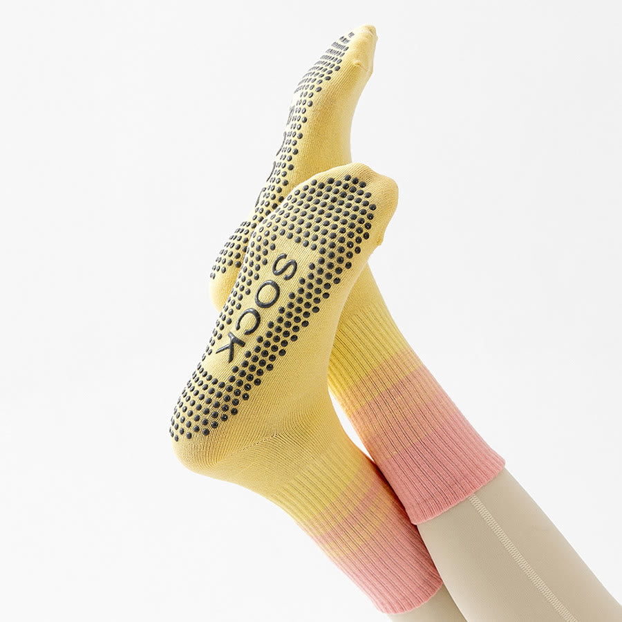 Chaussettes de yoga Olivenorma mi-mollet haute élasticité, antidérapantes, à picots en silicone, résistantes aux chocs et offrant un bon maintien de l'équilibre. - image 17