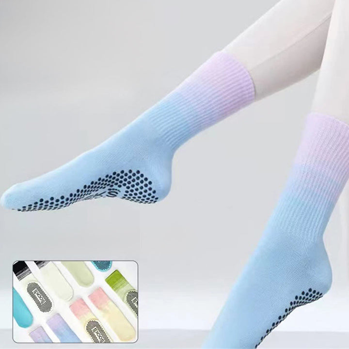 Chaussettes de yoga Olivenorma mi-mollet haute élasticité, antidérapantes, à picots en silicone, résistantes aux chocs et offrant un bon maintien de l'équilibre. - image 5