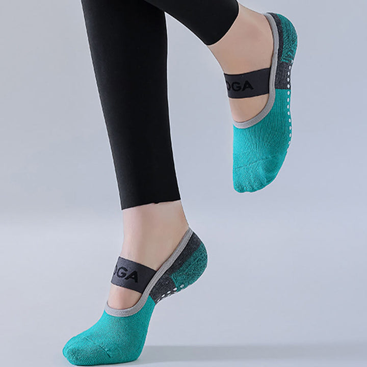 Chaussettes de yoga Olivenorma à doublure cachée, couvrant tout le pied, antidérapantes, absorbant les chocs, en coton doux et respirant, pour le sport et le yoga (femme). - image 5