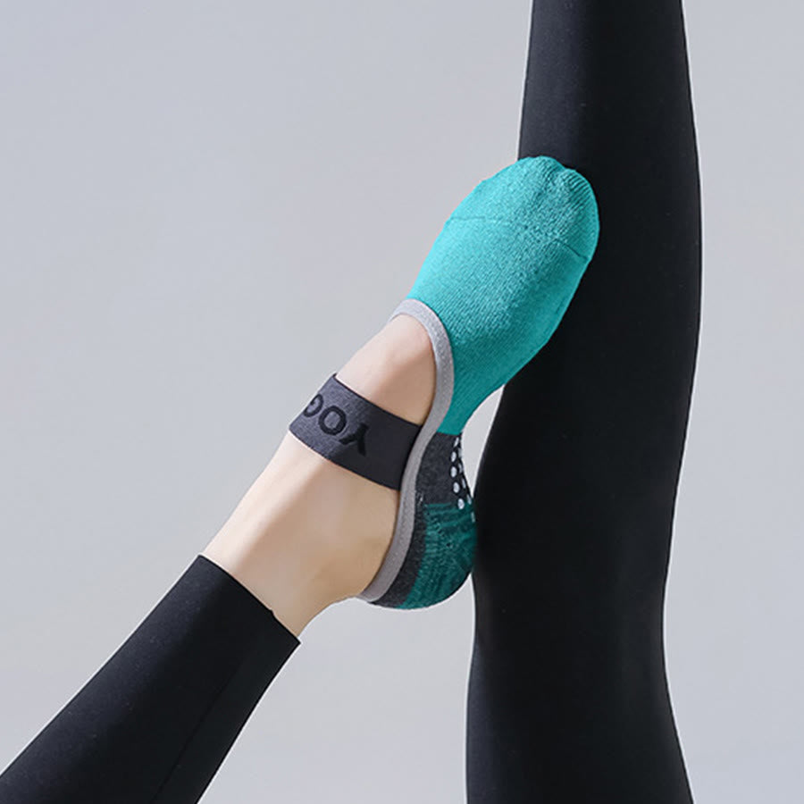 Chaussettes de yoga Olivenorma à doublure cachée, couvrant tout le pied, antidérapantes, absorbant les chocs, en coton doux et respirant, pour le sport et le yoga (femme). - image 6
