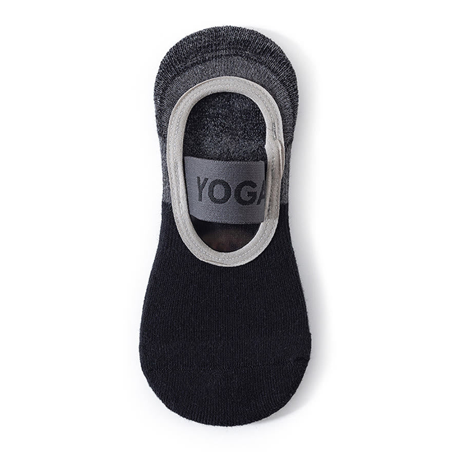 Chaussettes de yoga Olivenorma à doublure cachée, couvrant tout le pied, antidérapantes, absorbant les chocs, en coton doux et respirant, pour le sport et le yoga (femme). - Encre noire - 10 paires - image 8