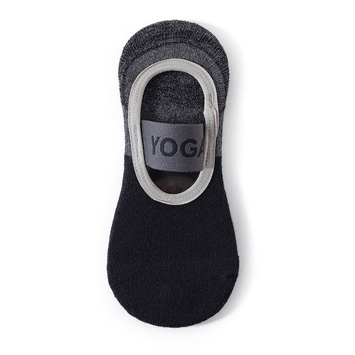 Chaussettes de yoga Olivenorma à doublure cachée, couvrant tout le pied, antidérapantes, absorbant les chocs, en coton doux et respirant, pour le sport et le yoga (femme). - Encre noire - 10 paires - image 8