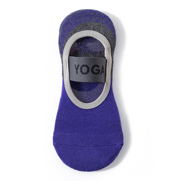 Chaussettes de yoga Olivenorma à doublure cachée, couvrant tout le pied, antidérapantes, absorbant les chocs, en coton doux et respirant, pour le sport et le yoga (femme). - Roland Purple - 10 paires - image 1