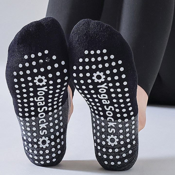 Chaussettes de yoga Olivenorma à doublure cachée, couvrant tout le pied, antidérapantes, absorbant les chocs, en coton doux et respirant, pour le sport et le yoga (femme). - image 9