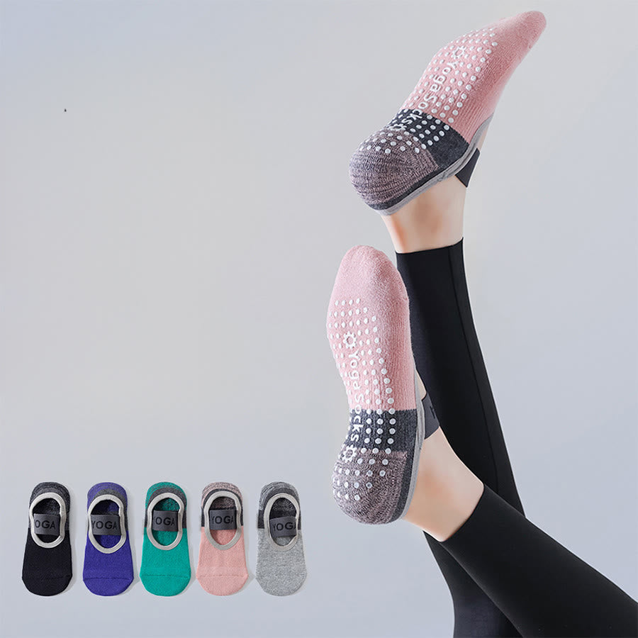 Chaussettes de yoga Olivenorma à doublure cachée, couvrant tout le pied, antidérapantes, absorbant les chocs, en coton doux et respirant, pour le sport et le yoga (femme). - image 13