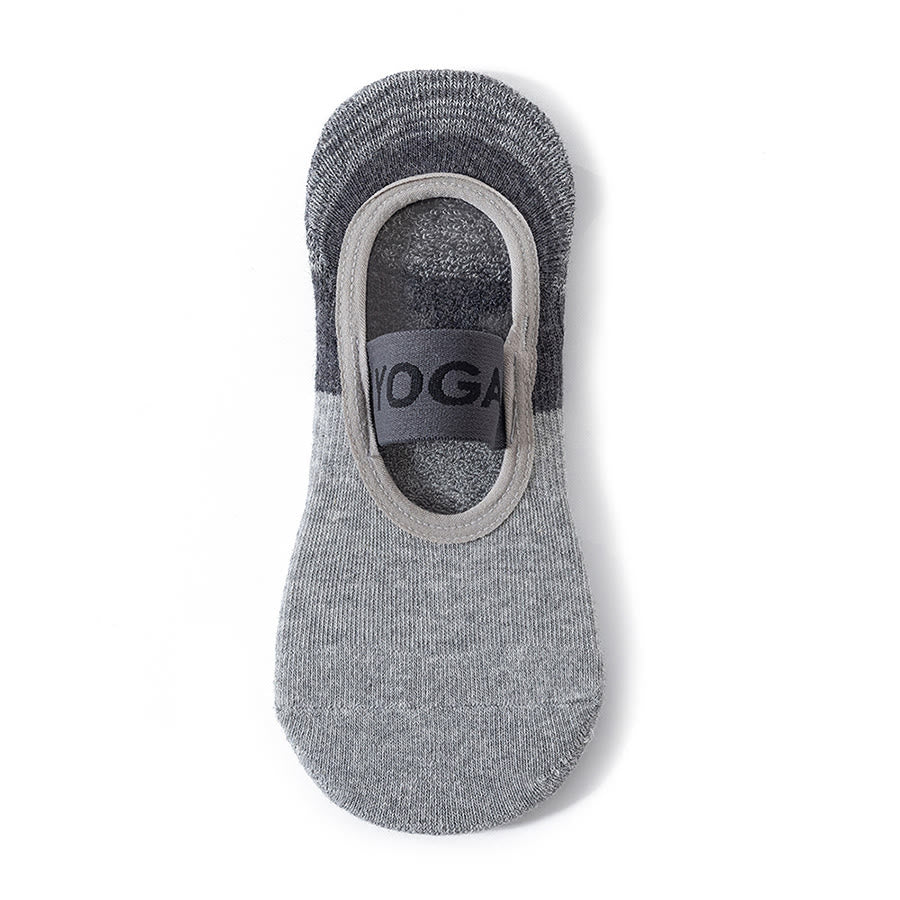 Chaussettes de yoga Olivenorma à doublure cachée, couvrant tout le pied, antidérapantes, absorbant les chocs, en coton doux et respirant, pour le sport et le yoga (femme). - Gris crépuscule - 10 paires - image 7