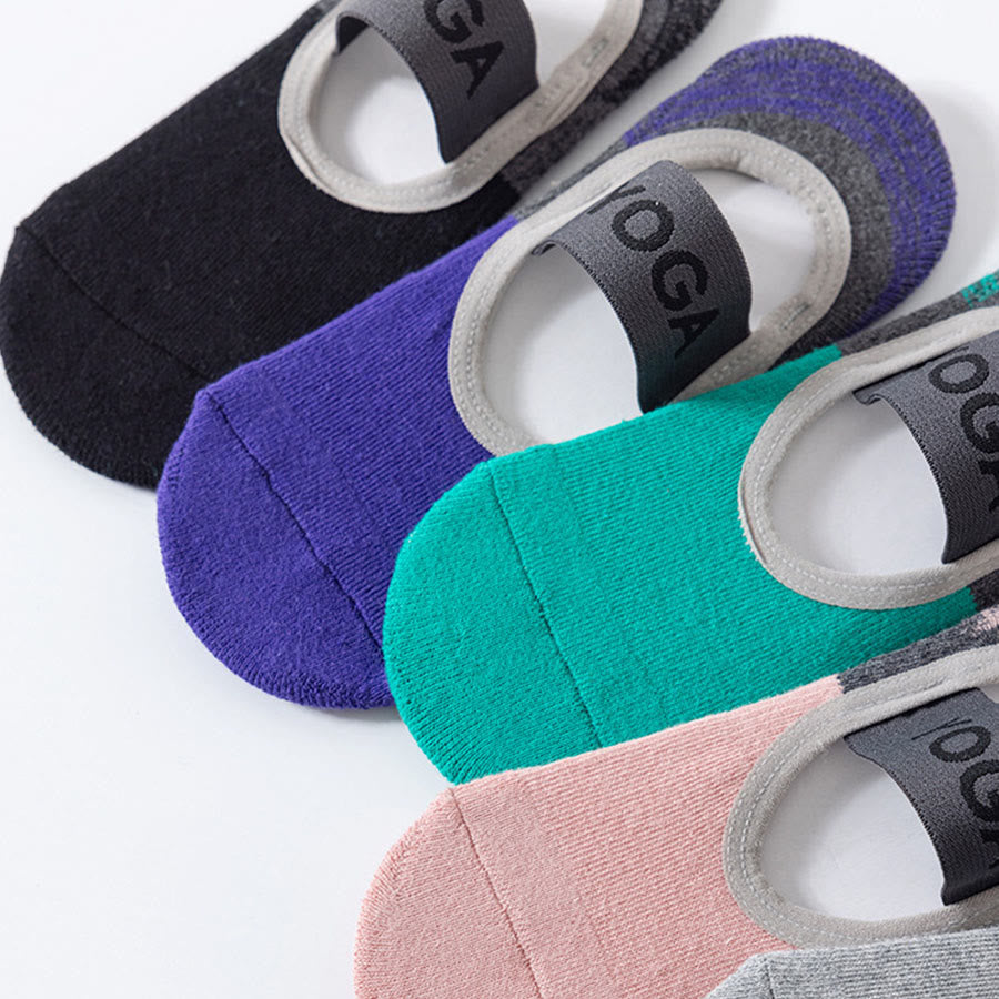 Chaussettes de yoga Olivenorma à doublure cachée, couvrant tout le pied, antidérapantes, absorbant les chocs, en coton doux et respirant, pour le sport et le yoga (femme). - image 15