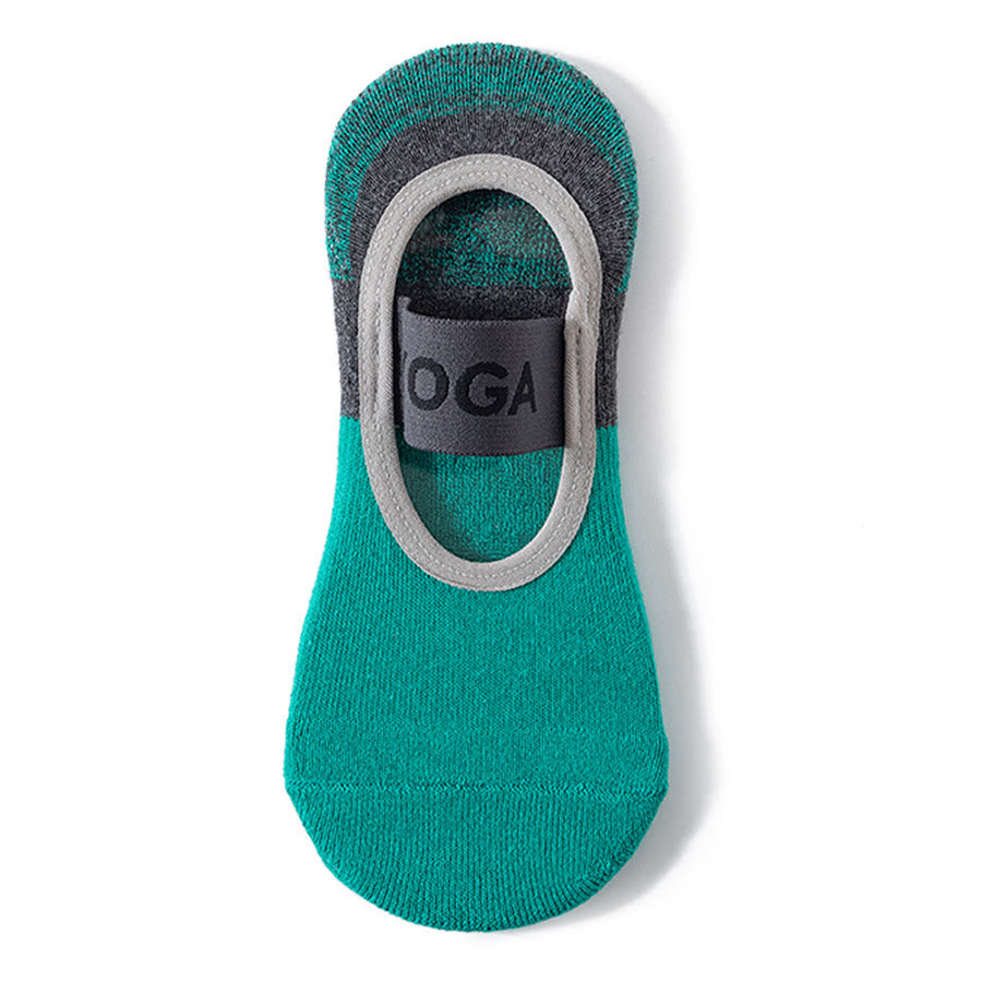 Chaussettes de yoga Olivenorma à doublure cachée, couvrant tout le pied, antidérapantes, absorbant les chocs, en coton doux et respirant, pour le sport et le yoga (femme). - Vert avocat - 10 paires - image 4