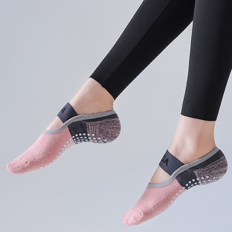 Chaussettes de yoga Olivenorma à doublure cachée, couvrant tout le pied, antidérapantes, absorbant les chocs, en coton doux et respirant, pour le sport et le yoga (femme). - image 11