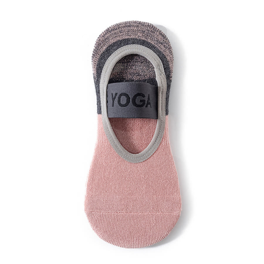 Chaussettes de yoga Olivenorma à doublure cachée, couvrant tout le pied, antidérapantes, absorbant les chocs, en coton doux et respirant, pour le sport et le yoga (femme). - Rose rose - 10 paires - image 10