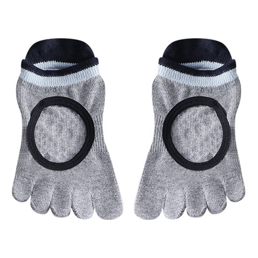 Chaussettes de yoga Olivenorma pour femmes, antidérapantes, silencieuses et respirantes, avec semelles en silicone antidérapantes pour une posture stable et un soulagement de la pression. Idéales pour l'entraînement et le yoga. - Gris - 10 paires - image 12