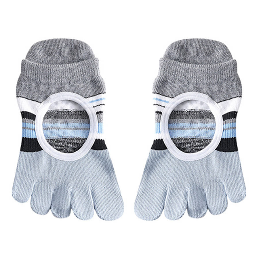 Chaussettes de yoga Olivenorma pour femmes, antidérapantes, silencieuses et respirantes, avec semelles en silicone antidérapantes pour une posture stable et un soulagement de la pression. Idéales pour l'entraînement et le yoga. - Bleu - 10 paires - image 4