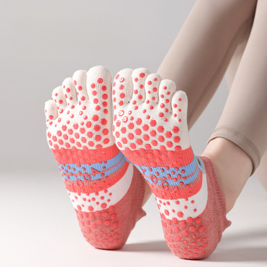 Chaussettes de yoga Olivenorma pour femmes, antidérapantes, silencieuses et respirantes, avec semelles en silicone antidérapantes pour une posture stable et un soulagement de la pression. Idéales pour l'entraînement et le yoga. - image 0