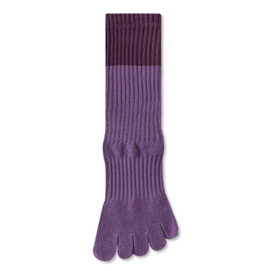 Chaussettes de yoga Olivenorma mi-mollet haute élasticité, semelle intégrale en silicone antidérapante avec amorti silencieux, pour le sport et le fitness (femme) - Violet de glycine - 10 paires - image 1