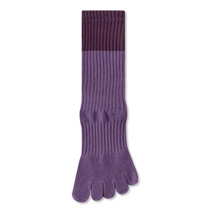 Chaussettes de yoga Olivenorma mi-mollet haute élasticité, semelle intégrale en silicone antidérapante avec amorti silencieux, pour le sport et le fitness (femme) - Violet de glycine - 10 paires - image 1