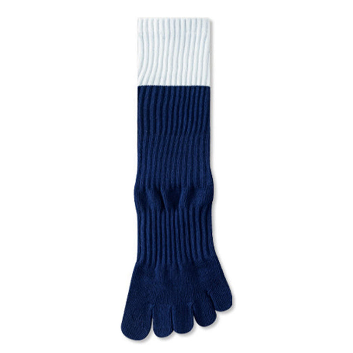 Chaussettes de yoga Olivenorma mi-mollet haute élasticité, semelle intégrale en silicone antidérapante avec amorti silencieux, pour le sport et le fitness (femme) - Bleu marine - 10 paires - image 9