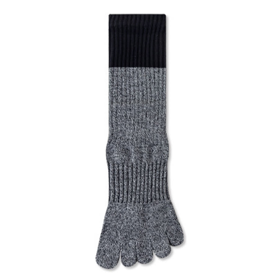 Chaussettes de yoga Olivenorma mi-mollet haute élasticité, semelle intégrale en silicone antidérapante avec amorti silencieux, pour le sport et le fitness (femme) - Gris chiné - 10 paires - image 15