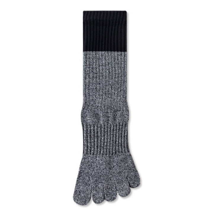 Chaussettes de yoga Olivenorma mi-mollet haute élasticité, semelle intégrale en silicone antidérapante avec amorti silencieux, pour le sport et le fitness (femme) - Gris chiné - 10 paires - image 15
