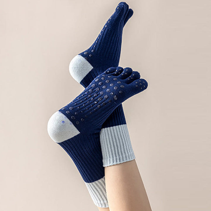Chaussettes de yoga Olivenorma mi-mollet haute élasticité, semelle intégrale en silicone antidérapante avec amorti silencieux, pour le sport et le fitness (femme) - image 10