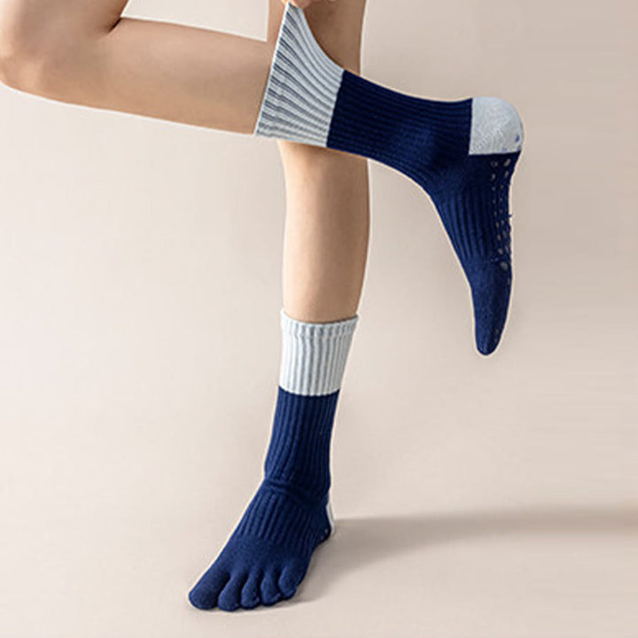 Chaussettes de yoga Olivenorma mi-mollet haute élasticité, semelle intégrale en silicone antidérapante avec amorti silencieux, pour le sport et le fitness (femme) - image 13