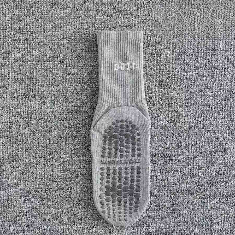 Chaussettes de yoga Olivenorma mi-hautes en maille élastique, couvrantes et antidérapantes, avec soutien de l'équilibre en silicone, pour femmes, idéales pour le sport et les activités variées. - Gris - 10 paires - image 10